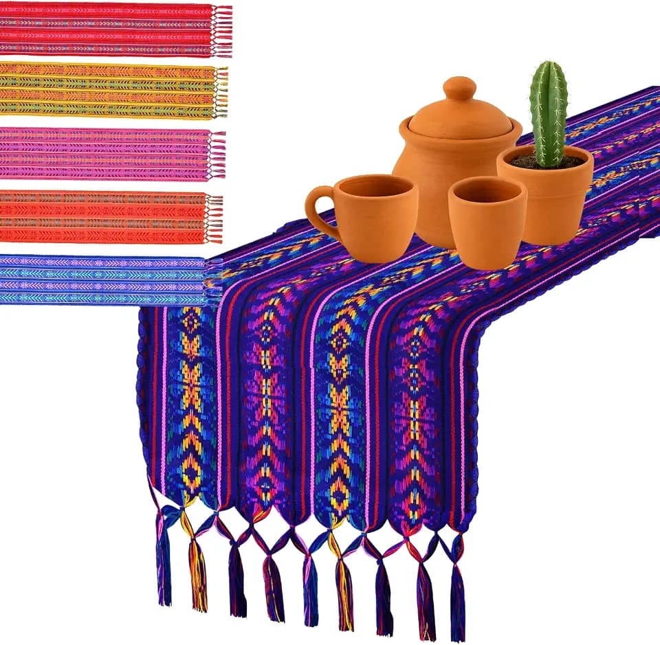 Mexican Table Runner – Rebozo Mexicano, Woven Guatemalan Scarf, Mexican Rebozos for Women – Rebozo for Childbirth, Fiesta or Decor