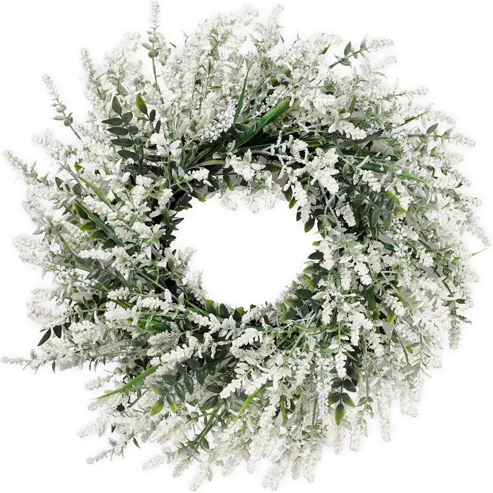 26'' Large Lavender & Eucalyptus Wreath for Front Door