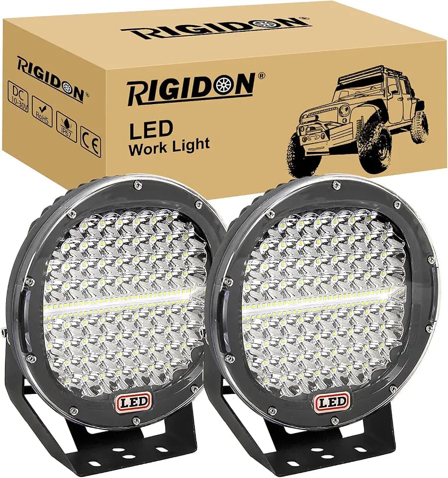 RIGIDON 2x rund led arbeitsscheinwerfer, 9 zoll 294W zusatzscheinwerfer kfz