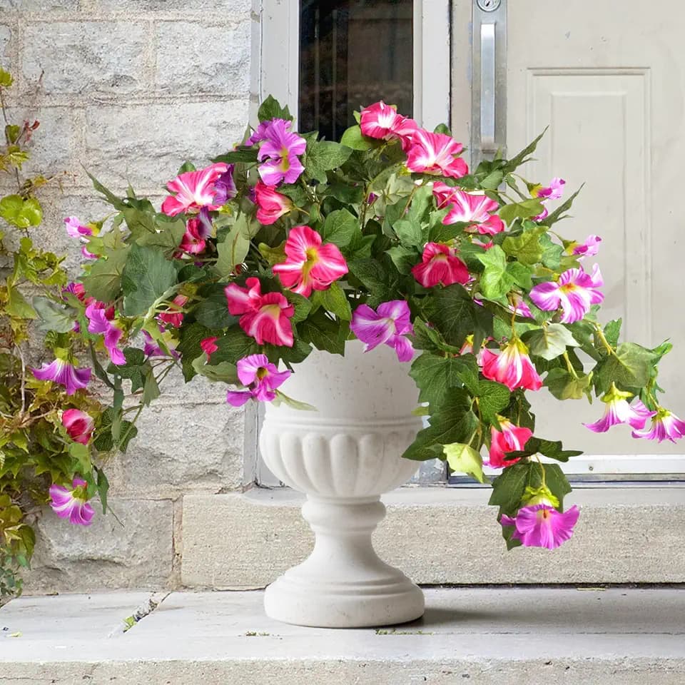 loveMoment Artificial Morning Glory Petunia Silk Flowers for Home Decor
