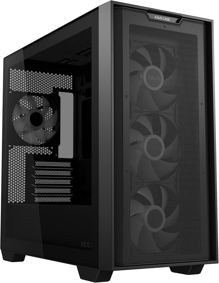 ASUS A21 Plus TG ARGB Black microATX PC Gehäuse | Schwarz