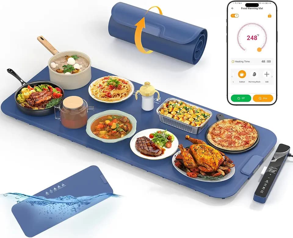 Extra Large 37"x15" APP Food Warming Mat for Parties Buffet Countertop
