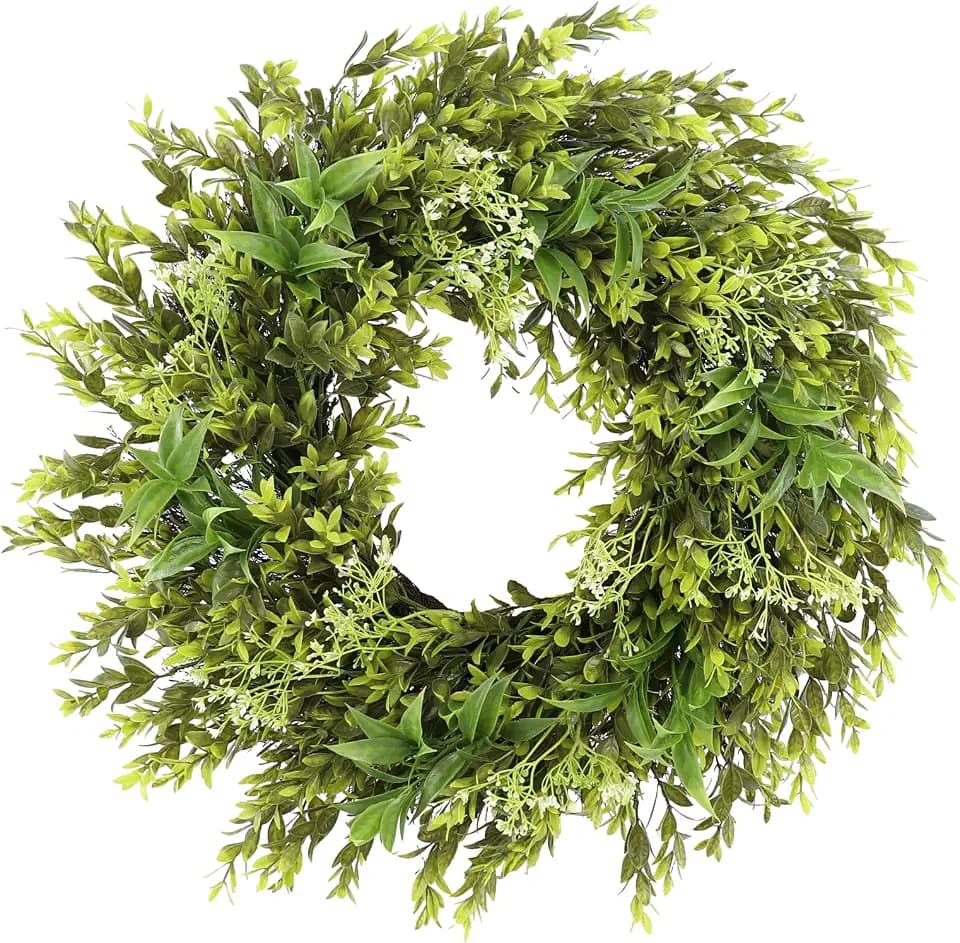 26'' Wreath for Front Door, Artificial Greenery Door Wreaths for Home Decor