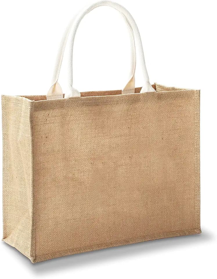 Large Jute Tote Bags, 16.5" x 7" x 13", Pack of 1 - Burlap Totes