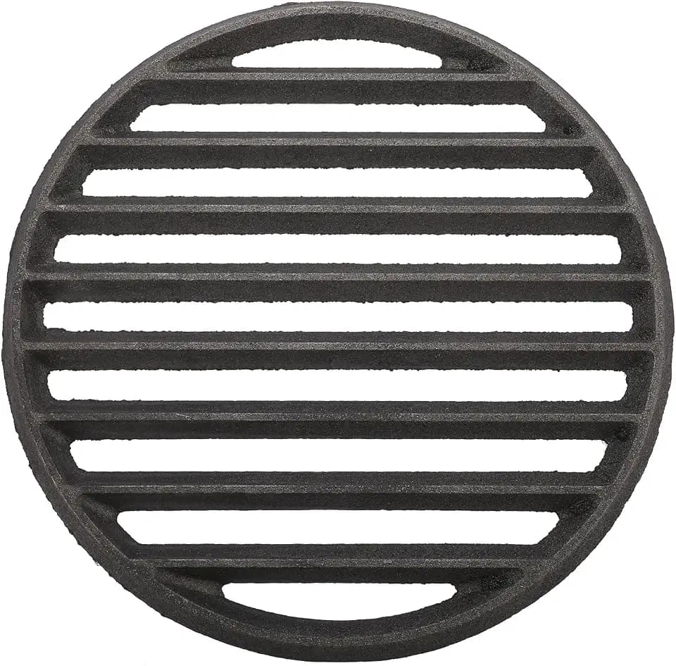 SUMTree Rund Gusseisen Grillrost Verdickter Schwarz Gitterrost Ø 27,5cm