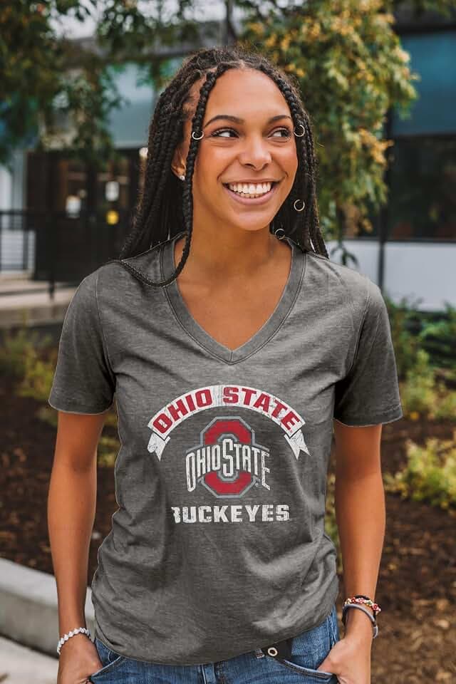 Blue 84 NCAA Womens NCAA Officially Licensed Women's T-Shirt Burnout Vintage Scholar