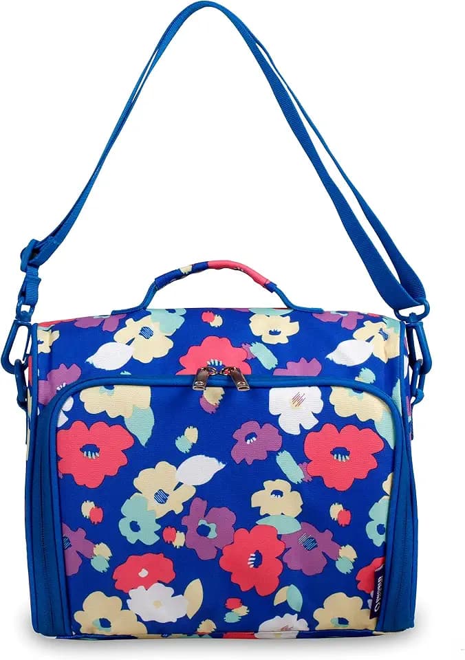 J World Casey Womens Lunch Bag. Cute Insulated Lunch-Box for Teen Girls, Petals