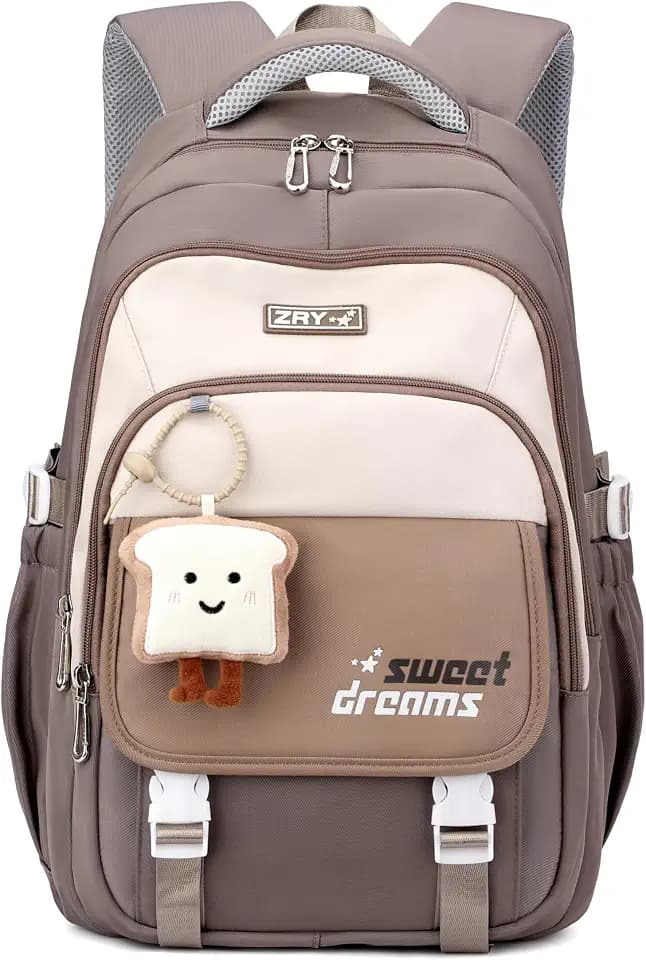 OKKID middle school backpack for girls cool school bags bookbag for teen girl big student laptop backpack kids travel daypack