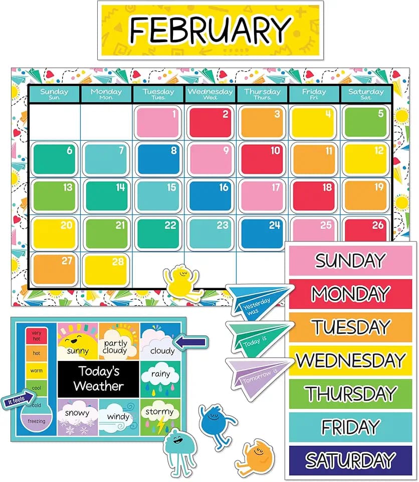 Carson Dellosa Happy Place 139 pc Set Calendar, Monthly Headers