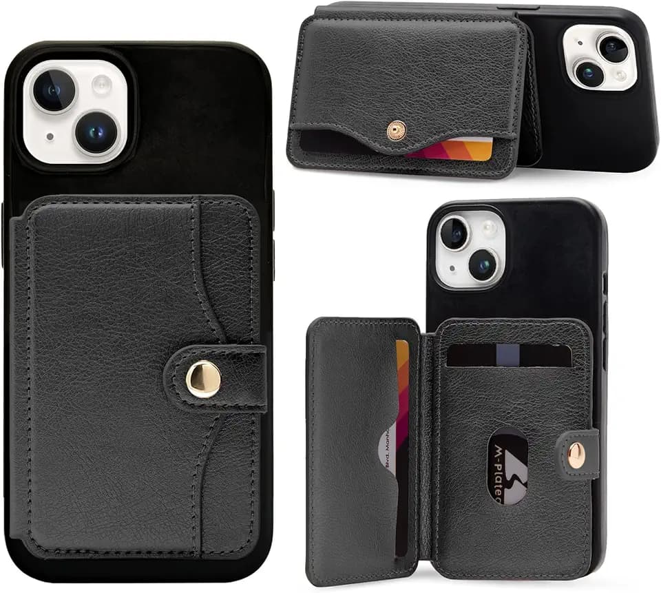 Phone Wallet Stick on, Adhesive Slim Credit Card Holder for cell phone