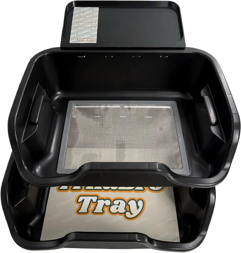 Trim Tray with Detachable Table and Replaceable 150 Micron Screen
