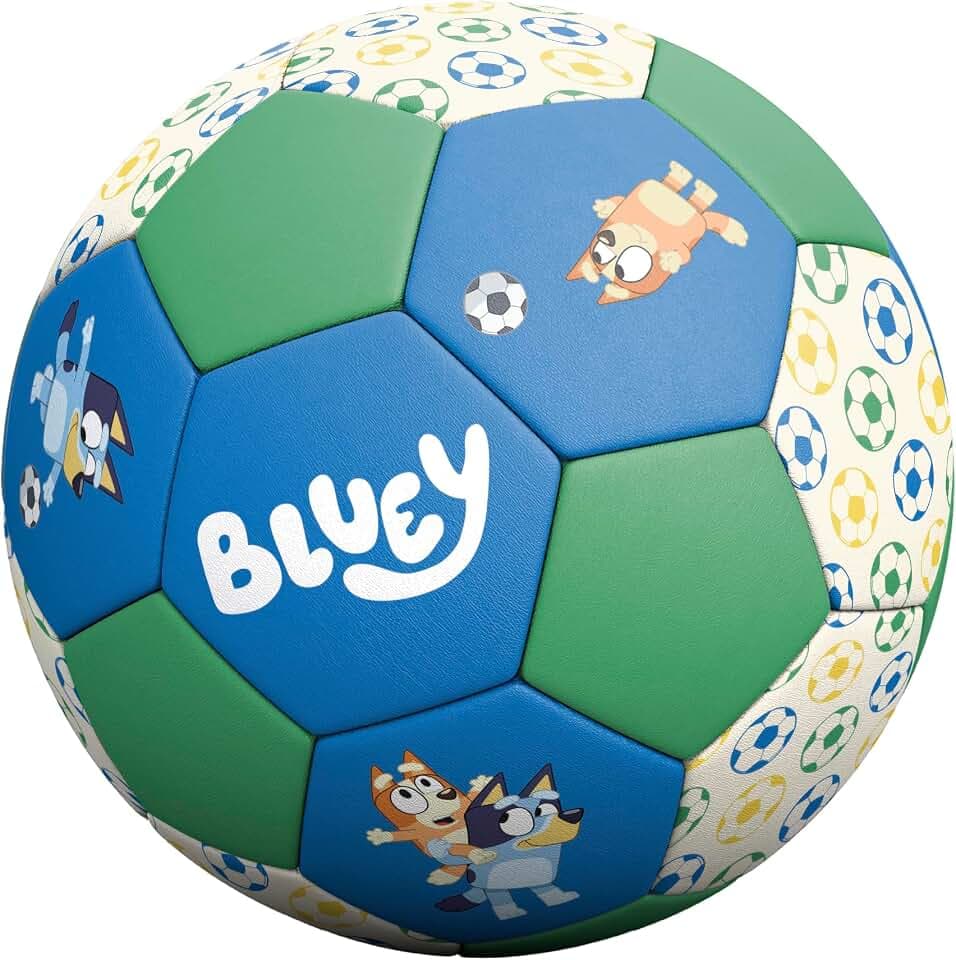 Hedstrom Jr Soccer Ball 7 Inch for Kids 3+ Years Old, Ships Deflated, Bluey