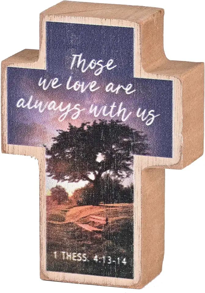 Dicksons Inspirational Christian Cross Block Sign Tabletop Plaque 2.75 x 3.75 Inch MDF Those We Love