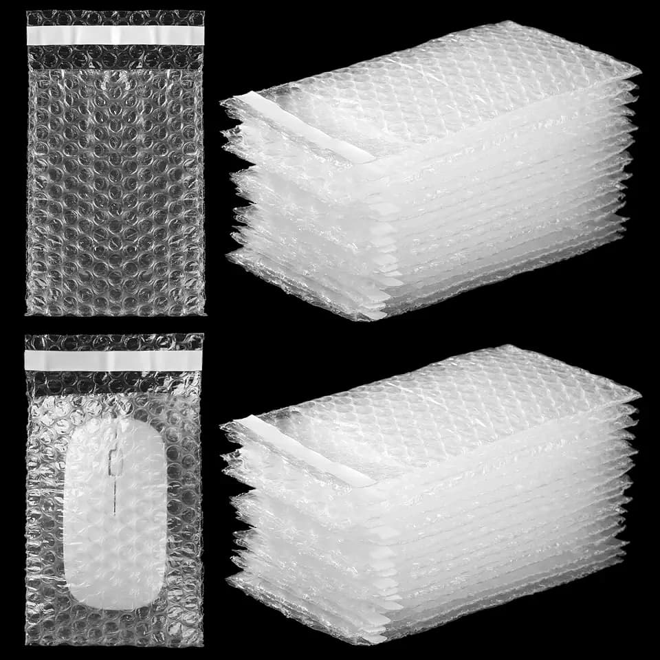 Frienda 300 Pcs Self Adhesive Bubble Bags Packing Pouches, 4" X 6"