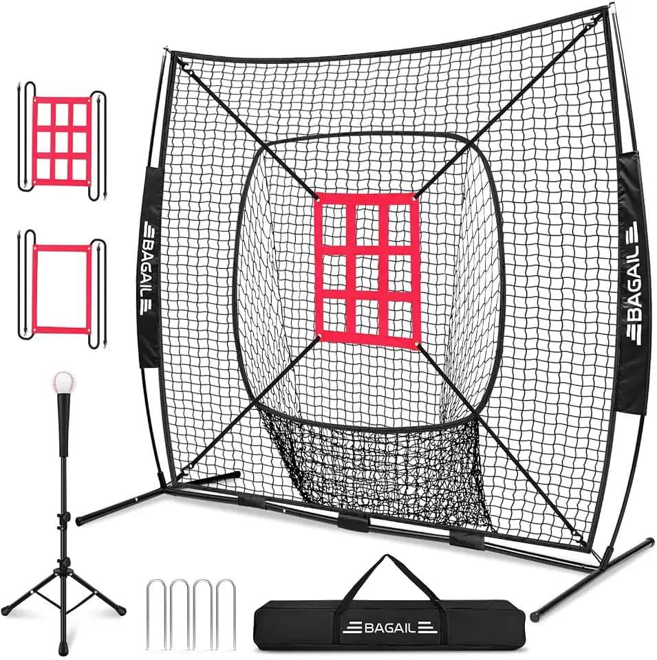 BAGAIL 7x7 ft Baseball & Softball Training Net