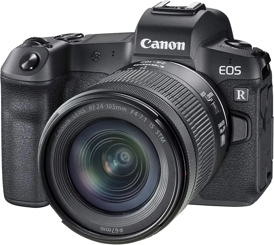 Canon EOS R Vollformat Systemkamera - mit Objektiv RF 24-105mm F4-7.1 IS STM (spiegellos, 30,3 MP, 8,01 cm (3,2 Zoll) Clear View LCD II Display, 4K, DIGIC 8, WLAN, Bluetooth), schwarz