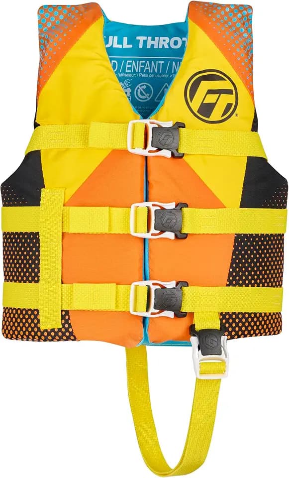 Full Throttle Child Nylon Life Jacket, 33-55lbs