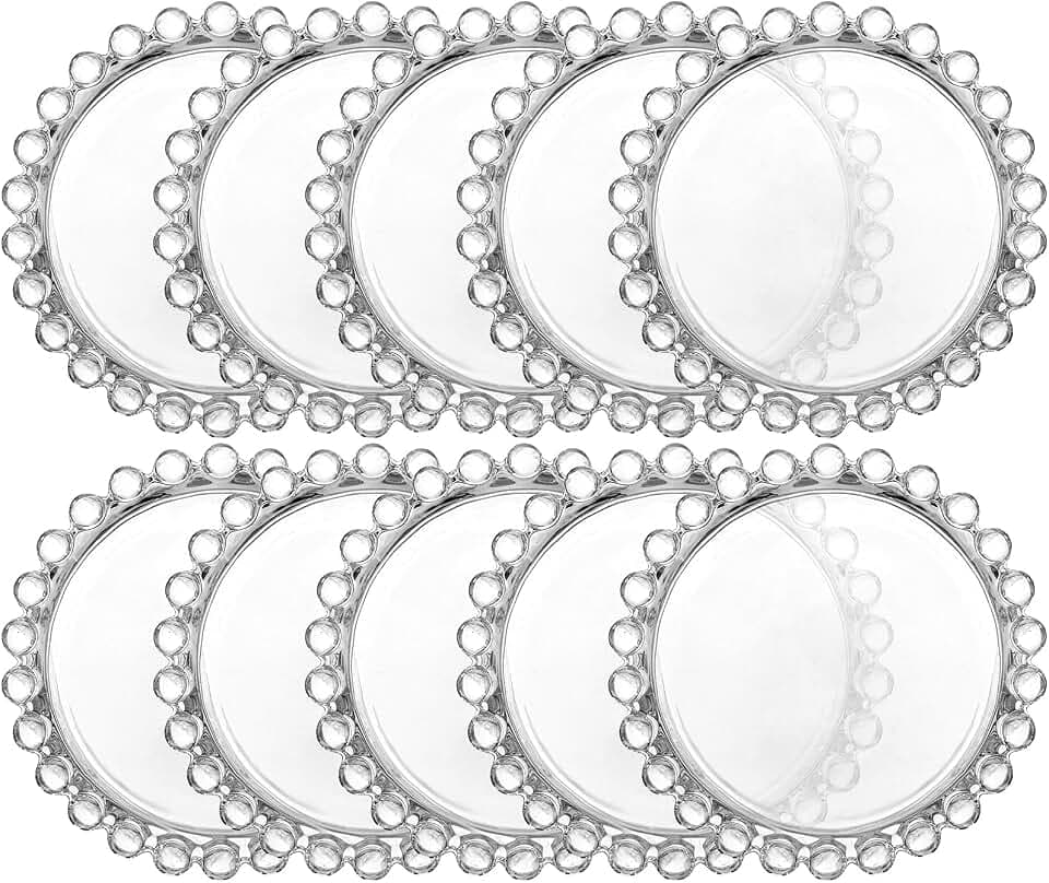 Fasmov 10 Pack Crystal Coasters Drink Coaster for Home Counters, Kitchen, Dining Room, Living Room, Patio, Coffee Table, 3.7 inches