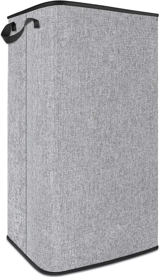 SNIGJAT Extra Large Laundry Hamper, Folding 100L Laundry Basket, Grey
