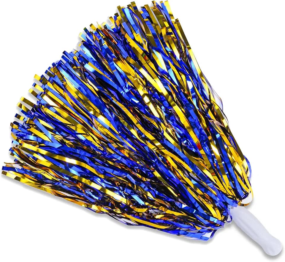 baotongle 12 PCS Cheerleading Squad Spirited Fun Poms Pompoms Cheer Costume Accessory for Party Dance Sports