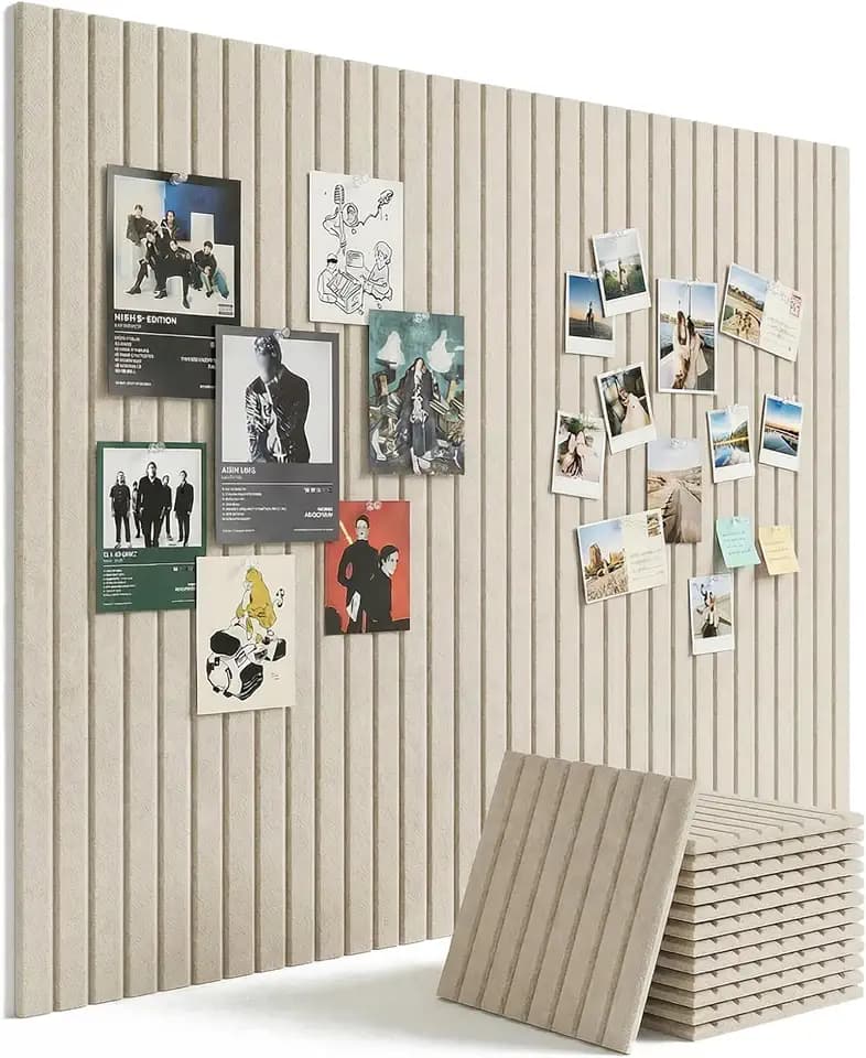 Aothia 48" x 36" Large Felt Bulletin Board, Oatmeal