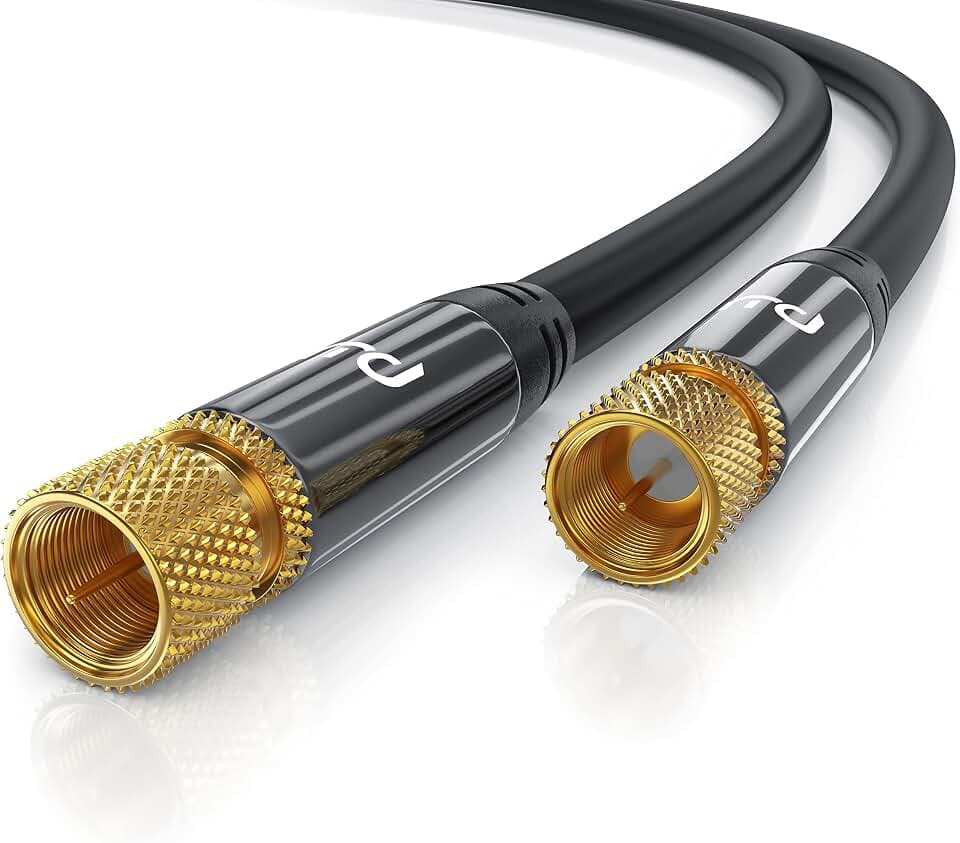 CSL - 3m SAT Kabel 8k 4k HDTV 135dB - Premium SAT Koaxialkabel Satellitenkabel F Stecker - TV HDTV Radio DVB-T DVB-C DVB-S DVB-S2 - Abschirmmaß 135db 75 Ohm - hochdichte 4-Fach Schirmung - schwarz