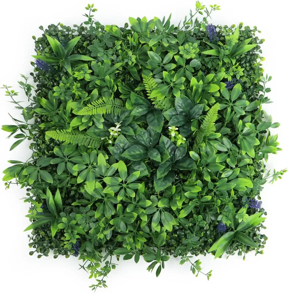 ULAND 12pcs 20"x20" Artificial Plant Wall Panels, Greenery Backdrop Décor