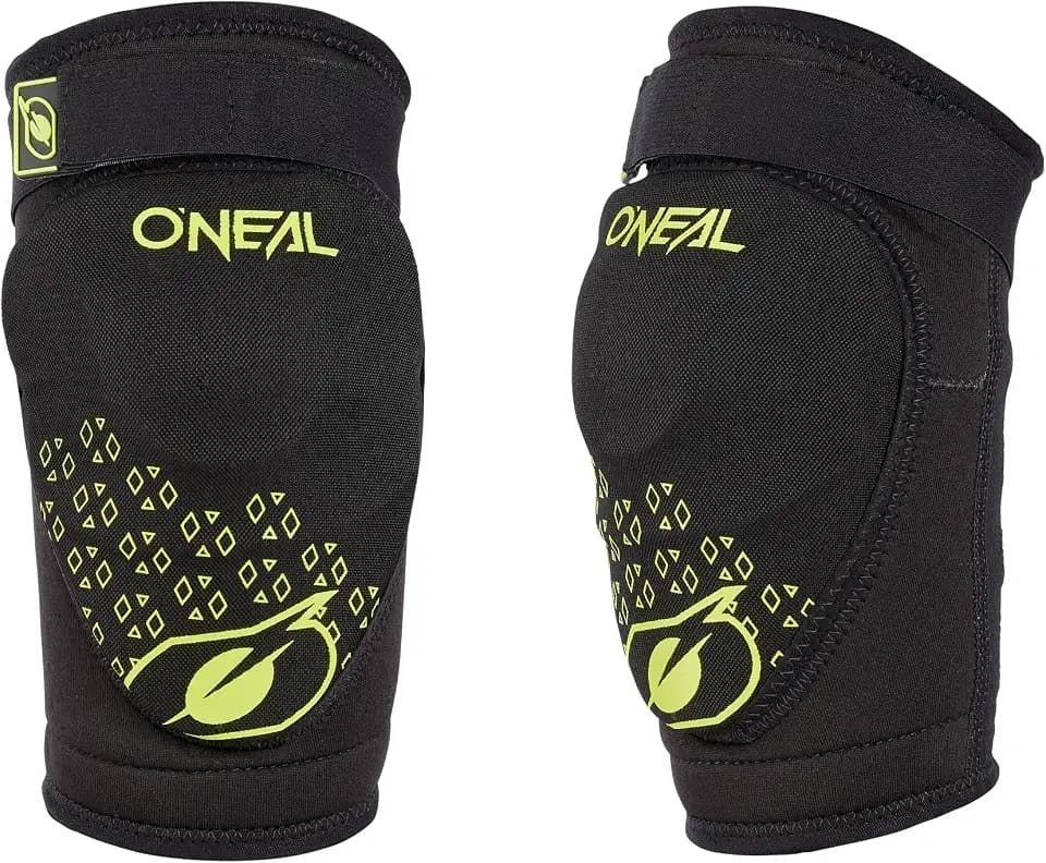 O'NEAL | Knieprotektor | Kinder | BMX Mountainbike Downhill | IPX®- Aufprallschutz aus Polyurethan, Leichte Konstruktion, Abriebfestes Material | Dirt Knee Guard Youth V.23 | Schwarz Neon-Gelb | L-XL
