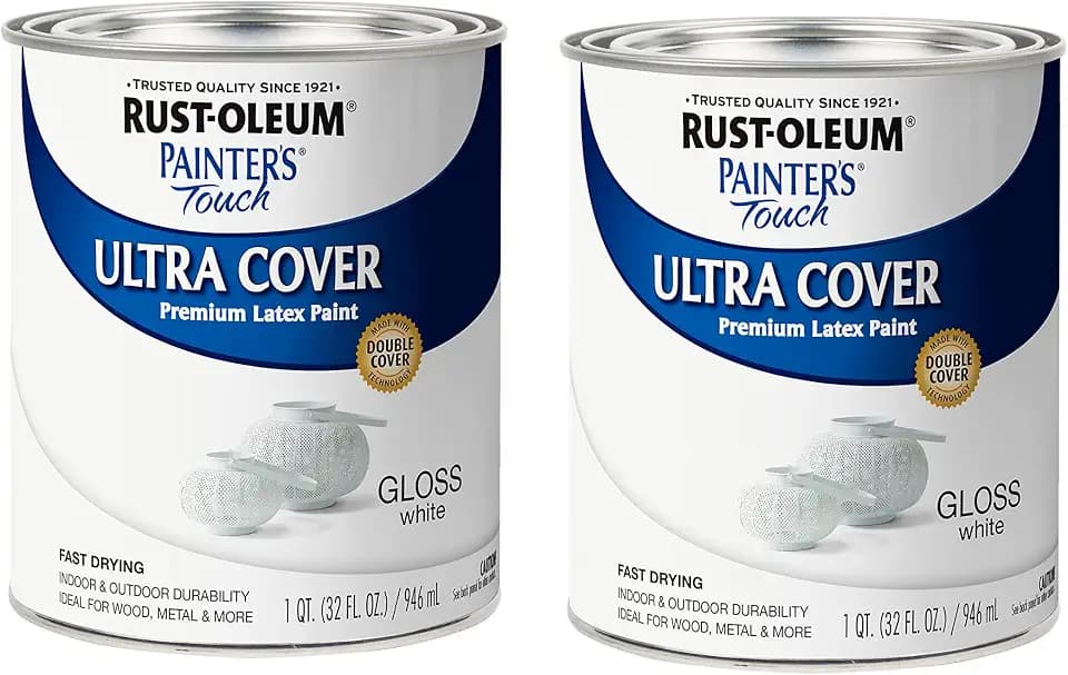 Rust-Oleum Painter’s Touch Latex Brush-On Paint, Gloss White