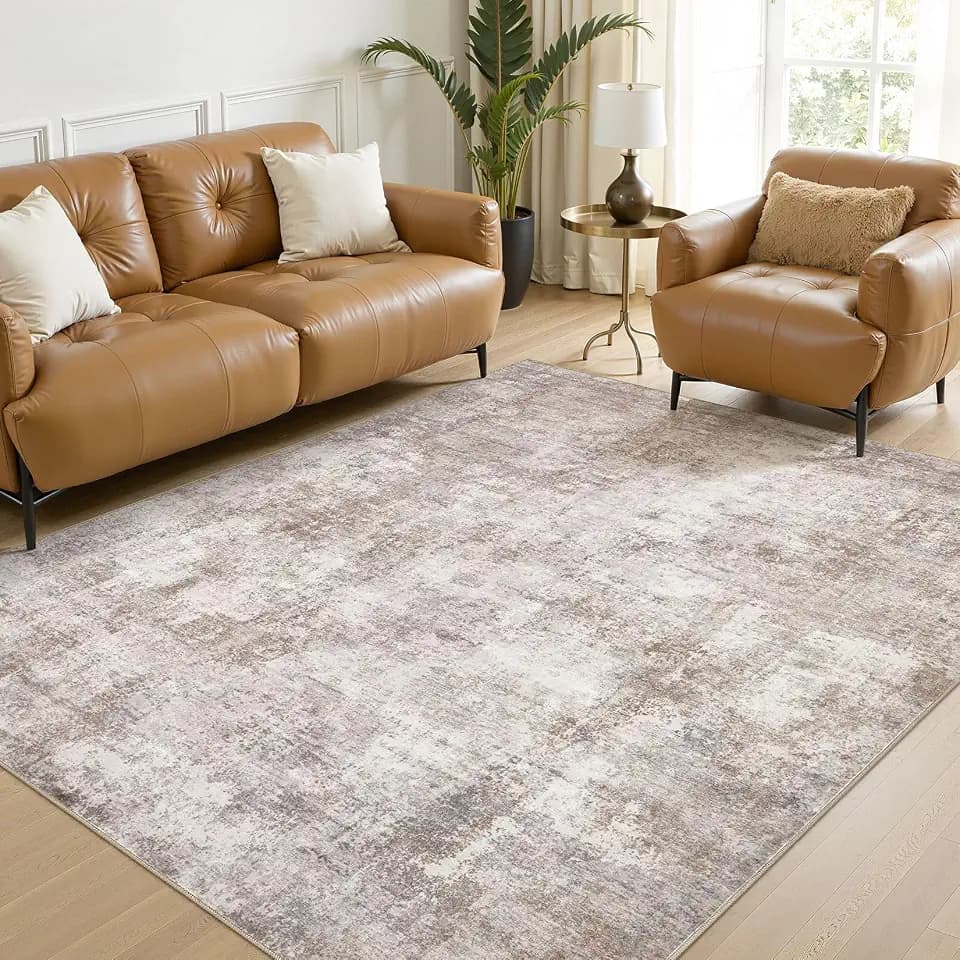 Area Rugs 5x7, Non Slip Low Pile Soft Washable Rug for Living Room