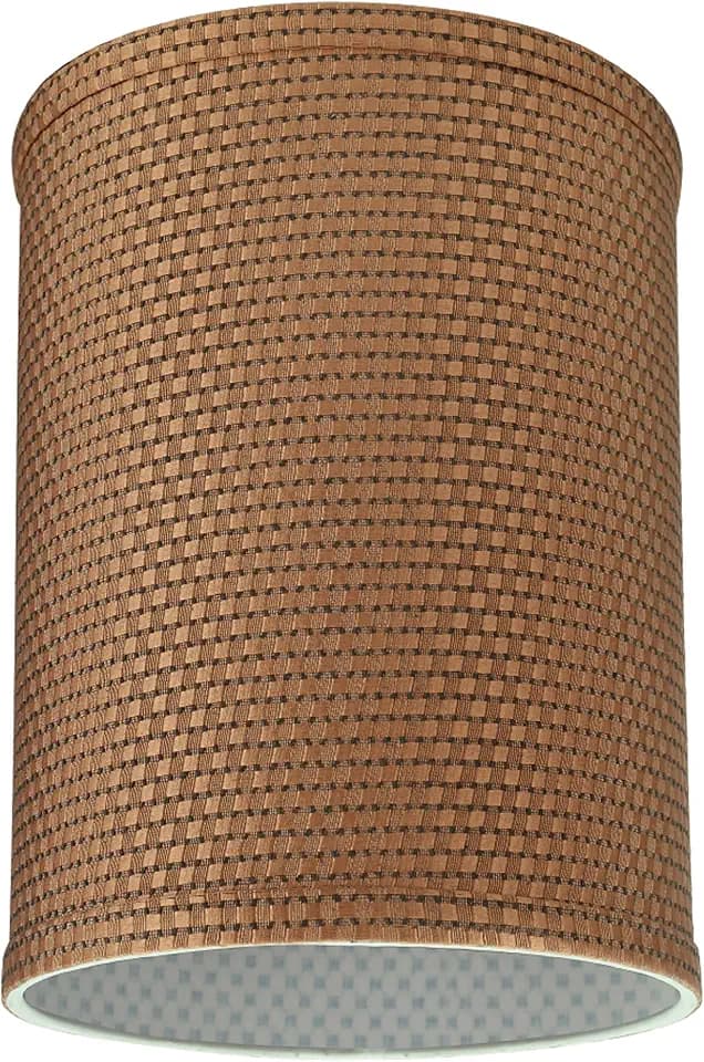 Aspen Creative 31115A Transitional Hardback Drum (Cylinder) Shaped Spider Construction Lamp Shade in Brown, (8" x 8" x 11")