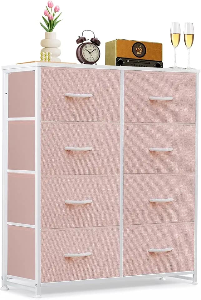 8-Drawer Dresser for Bedroom, Anti-Tip Tall Storage Organizer