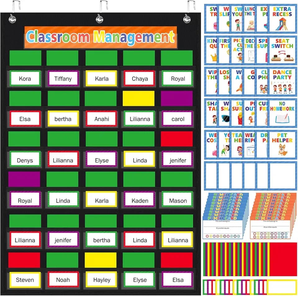 Pajean 253 Pcs Student Behavior Pocket Chart Classroom Behavior Management