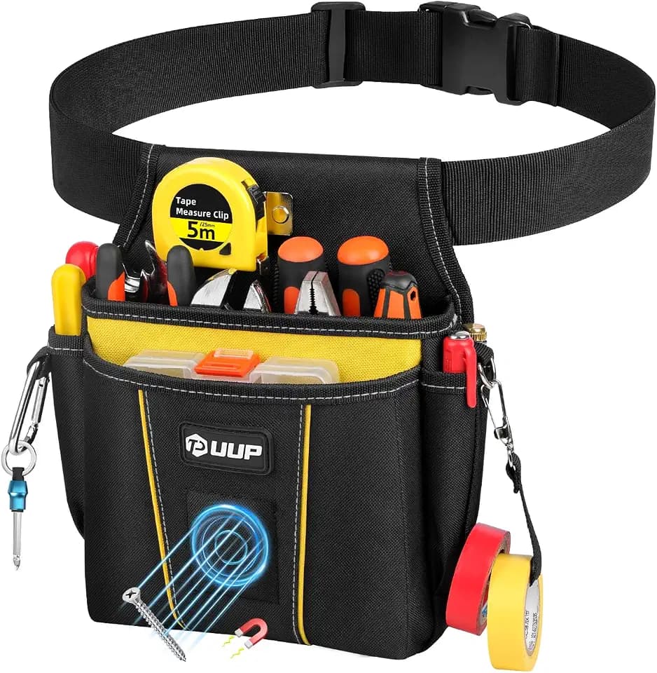 UUP Tool Belt for Men, 10 Pockets Magnetic Tool Pouch Heavy Duty Toolbelt