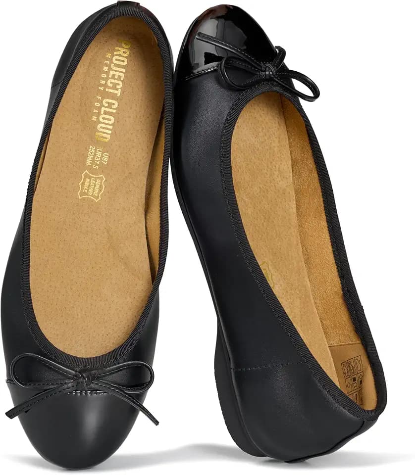 Project Cloud Ballet Flats for Women - Leather Insole Womens Flats Shoes