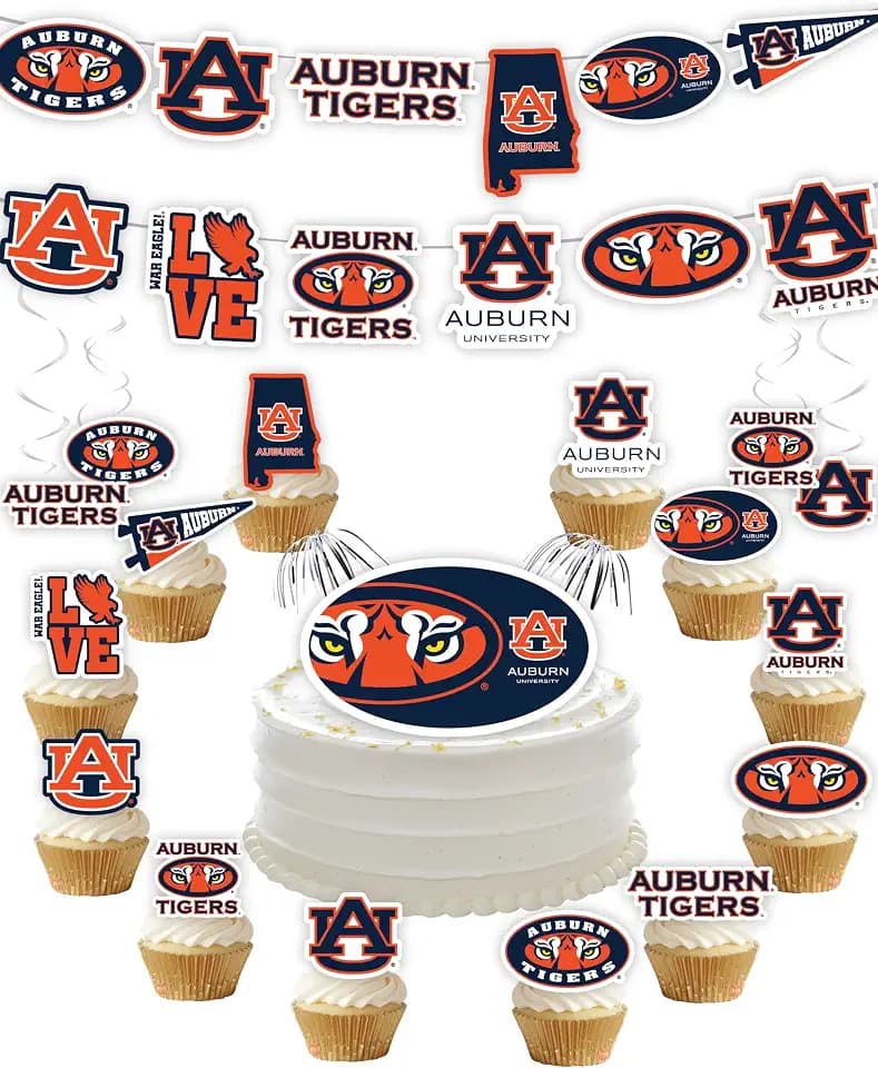 Auburn Party Decorations Graduation Birthday Supplies Banner 42Pc