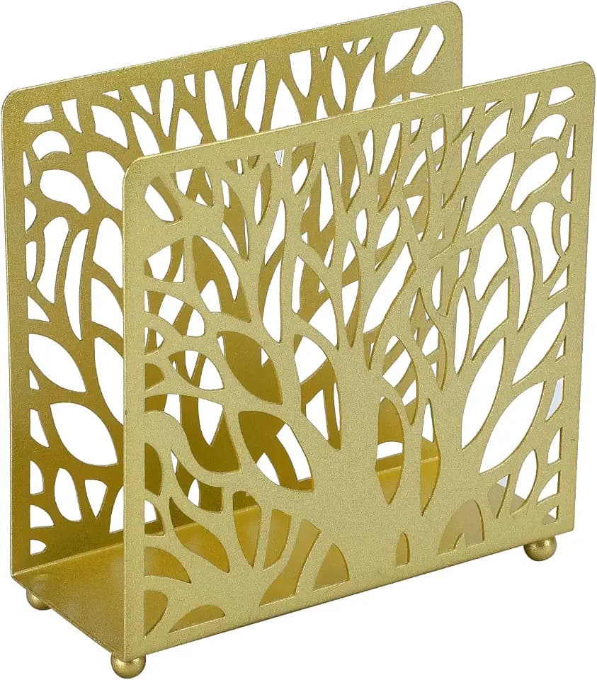 Napkin Holder for Table, Gold Metal Paper Napkin Holders Stand for Paper Mail Bills,Suitable for Home Restaurant Farmhouse Kitchen Cocktail Picnic Bar Party