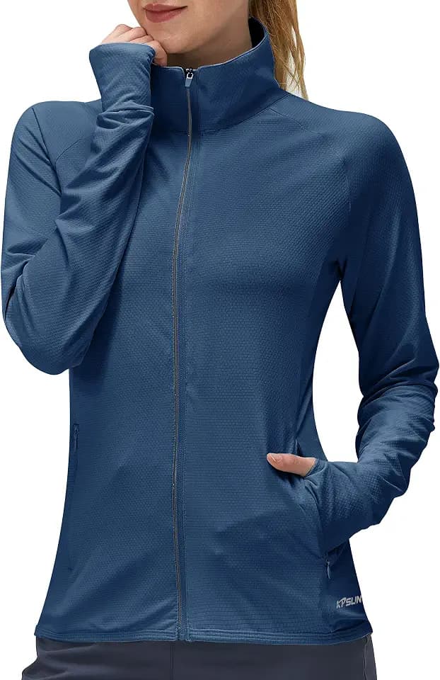 KPSUN Women's UPF 50+ Sun Protection Clothing Lightweight Athletic Jacket
