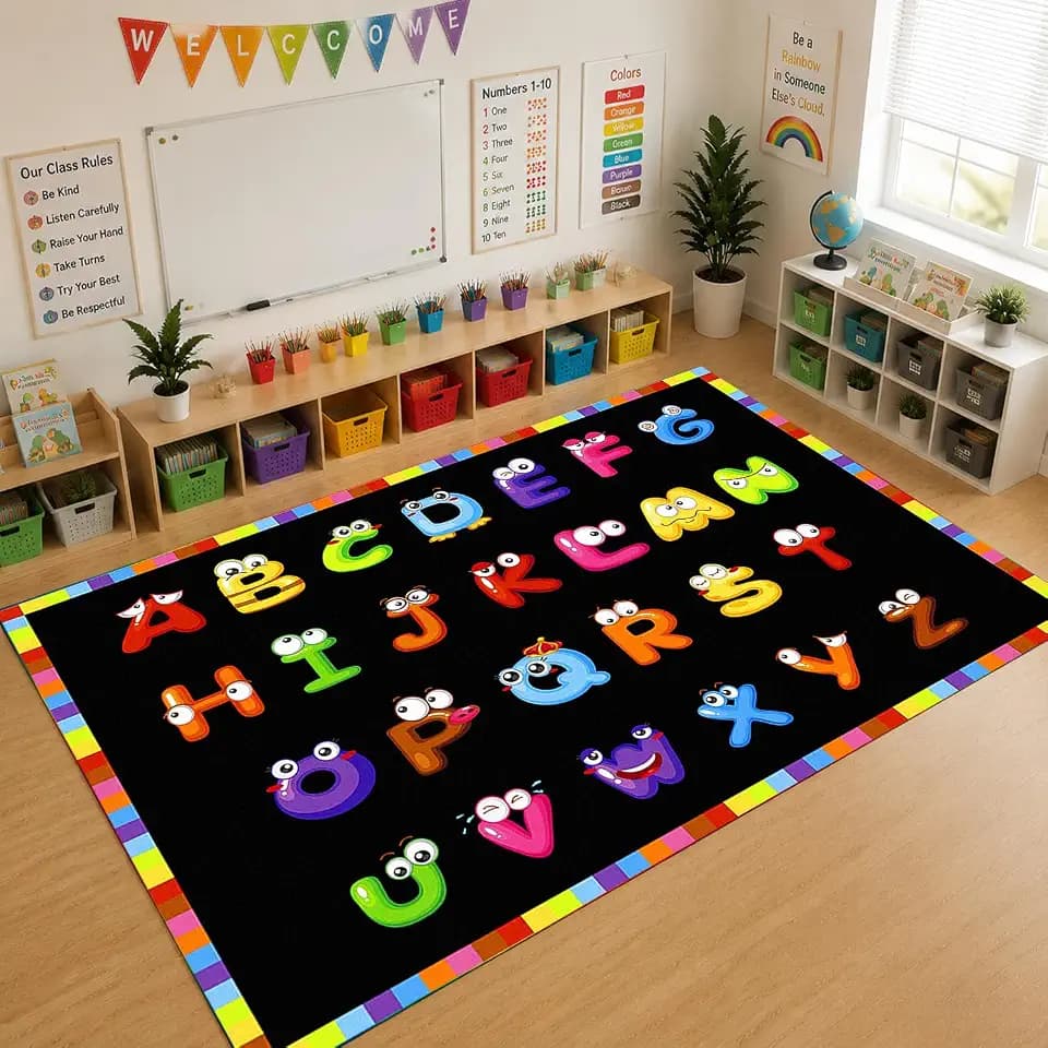 Classroom Rugs Elementary 13'x7'7'' Alphabet Rug