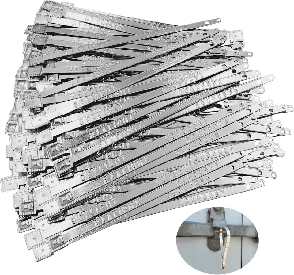 500 Metal Truck Seals, Shipping Seals, Metal Trailer Seals, Numbered Sequentially (500 Pack)