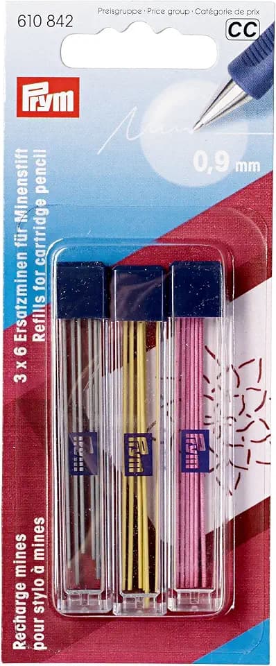 Prym Marking Pencil Cartridge Refills, Assorted, 0.9mm