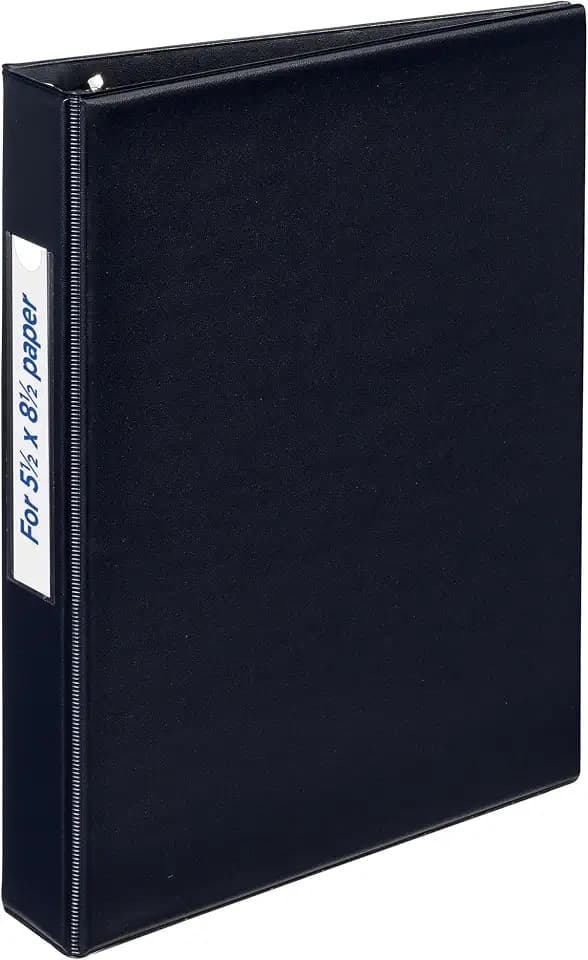 Avery® Mini 3 Ring Binder, 1" Round Rings, 1 Black Binder