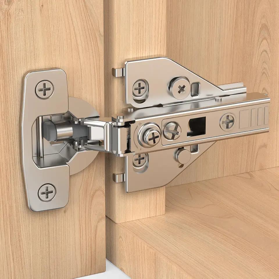 Chibery 20 Pack Full Overlay Cabinet Hinges, 4D Adjustment, Soft Close 105°