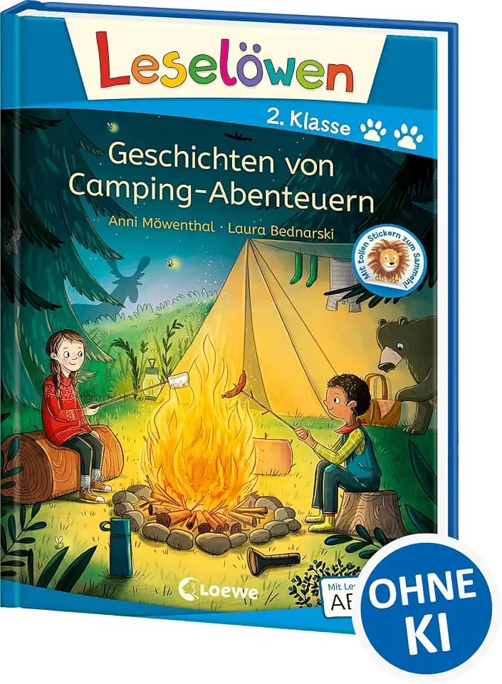 Leselöwen 2. Klasse - Geschichten von Camping-Abenteuern: Mit Leselernschrift ABeZeh - Erstlesebuch für Kinder ab 7 Jahren