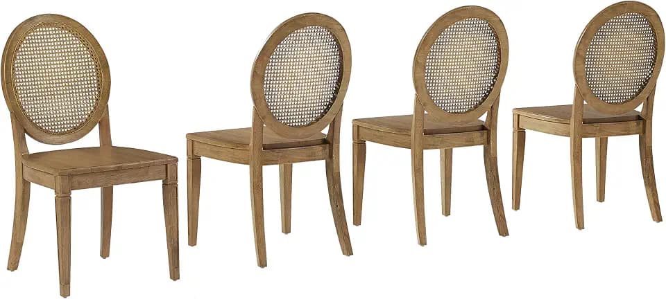 Crosley Furniture Katia Cane-Back Dining Chairs, Set of 4