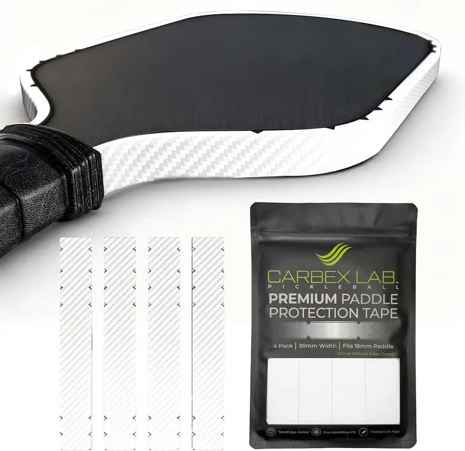 Pickleball Edge Guard Tape – 4-Pack PU Vinyl Strips – Universal Fit 26mm for 14mm Paddles / 30mm for 16mm Paddles – Durable, Wrinkle-Free Edge Shield, Court-Safe Wrap Accessory