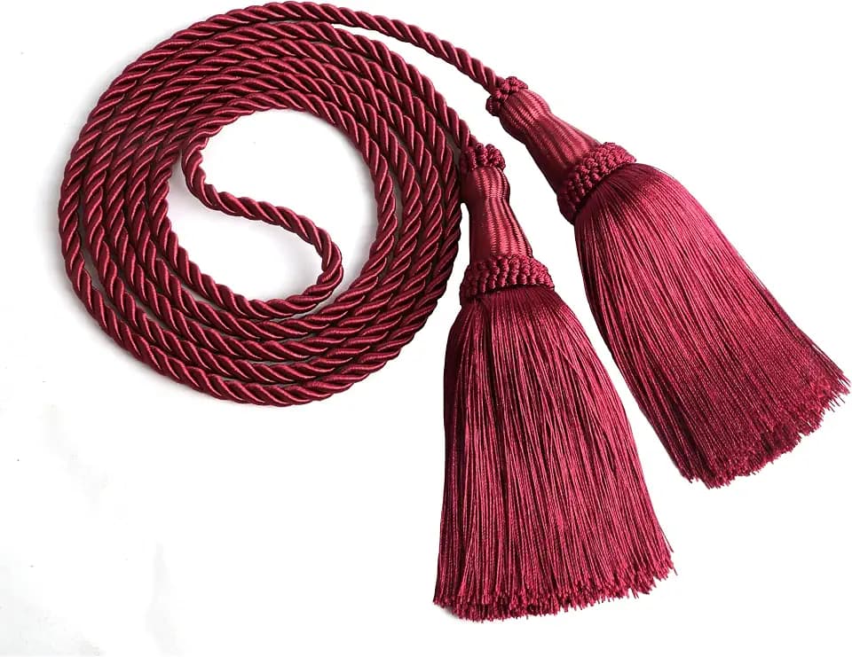 2 Pack Weighted Pew Ropes with Tassels-Extended Tassel Rope