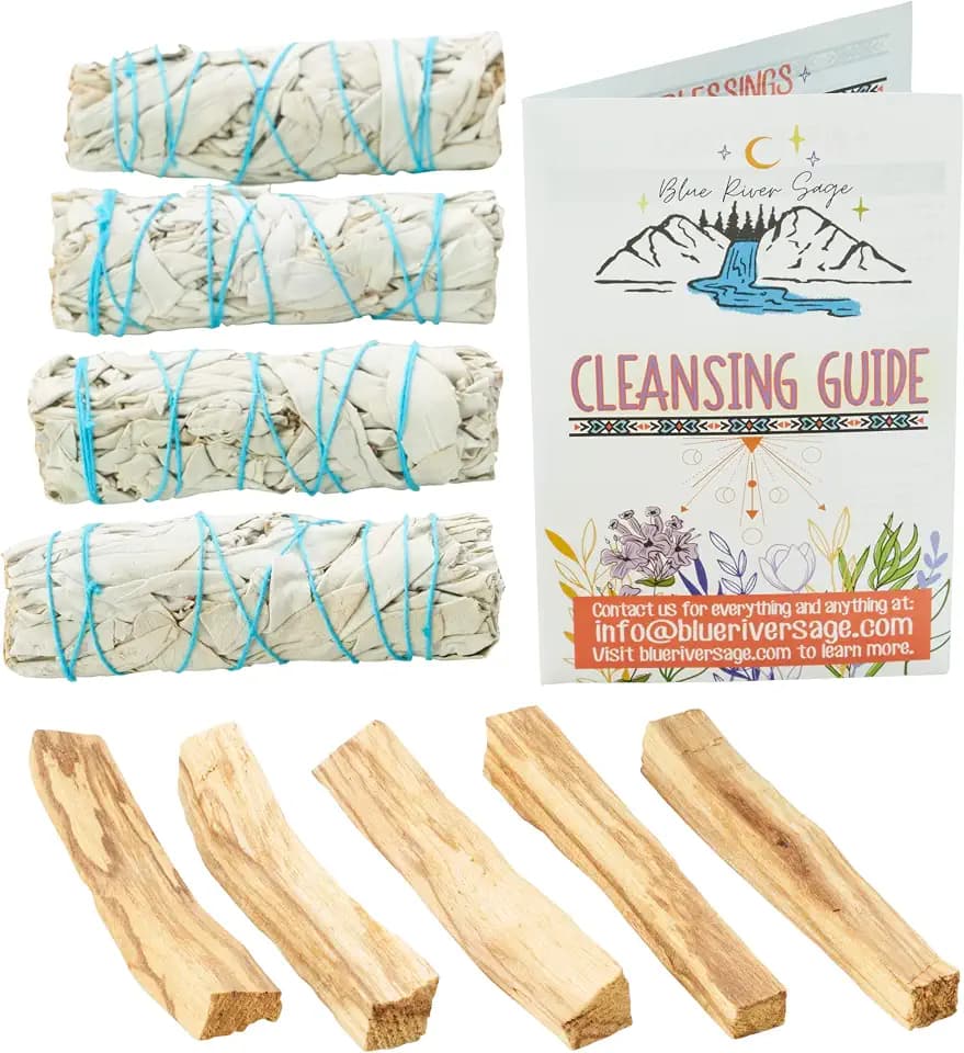 White Sage Smudge Sticks (4) + Palo Santo Sticks from Peru (5)
