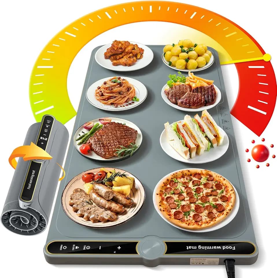Extra Large Warming Mat for Food, 31.6"x15" Food Warmer for Parties Buffet