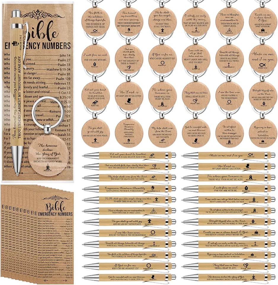 Feifeiya 25 Sets Christian Gifts Bulk for Fathers Day Men